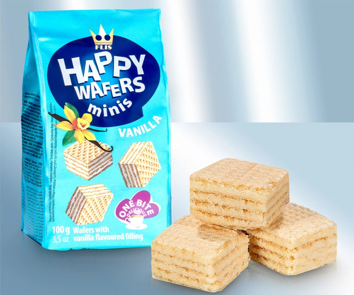 Wafers with vanilla filling