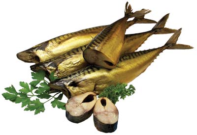 Smoked headless mackerel