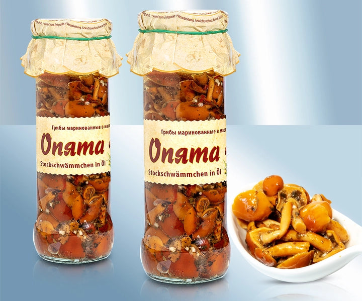nameko mushrooms marinated in oil