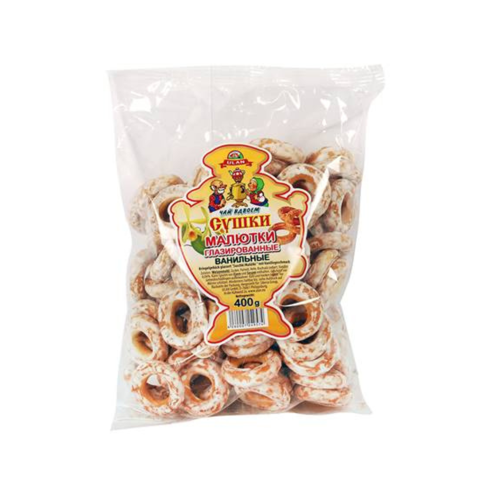 "Chai vdvoem" Dryers 400g "Malyutki" iced with vanilla