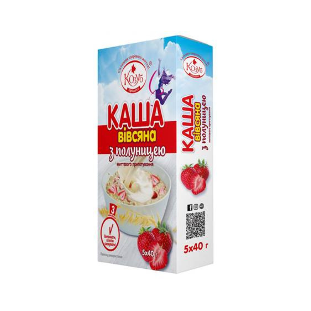Каша овсяная с клубникой 40 г (5 шт.)