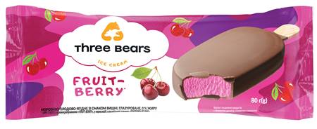 3 Medvedia ice "Fruit Berry" stick, 0%,80g
