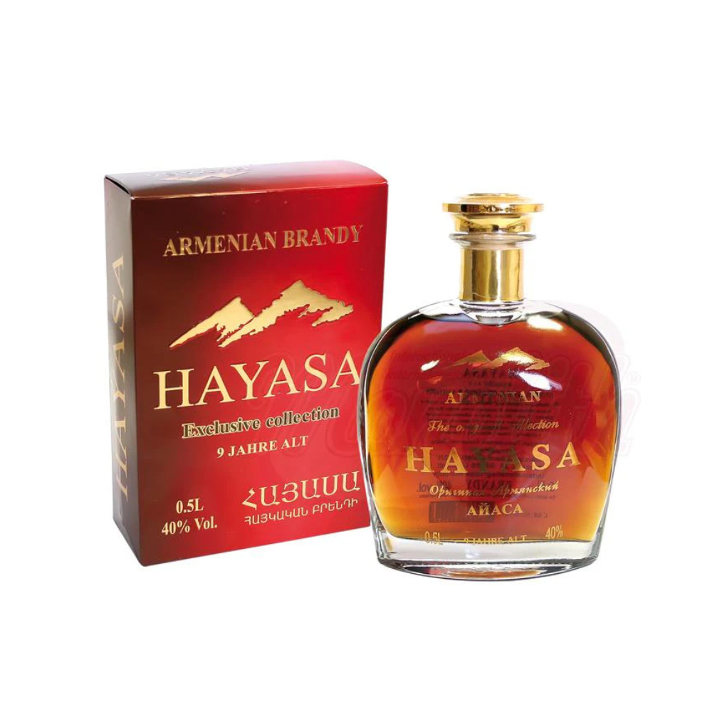 Armenian brandy "Hayasa" gift box, 9 years old 40% vol.
