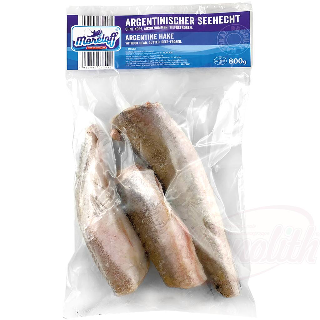 Argentine hake (Merluccius hubbsi) "Moreloff", headed, gutted, t/g