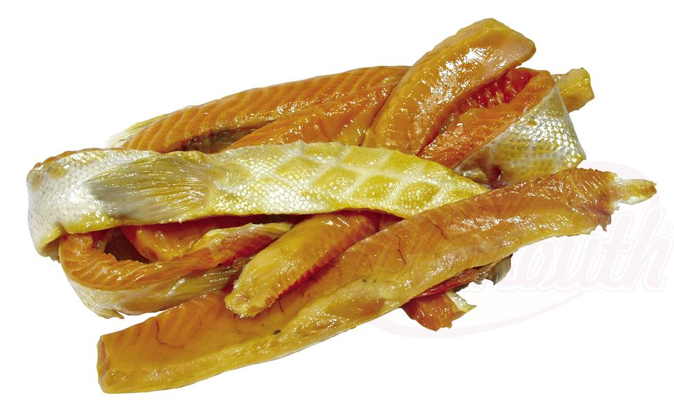 Petits morceaux de saumon fumé au froid