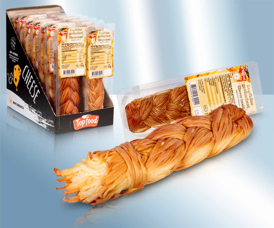 Braided cheese, smoked, salted, 45% fat in dry matter