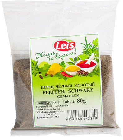 LEIS Poivre noir moulu 80g