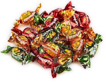 Nefis Caramels with fruit flavor, assorted kg
