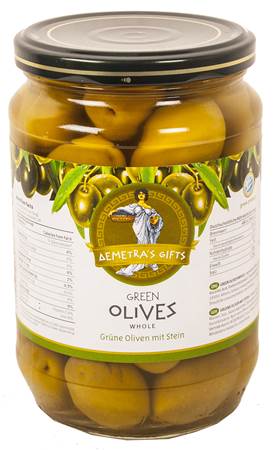 Dimetra Supergiant Olives Grecques Vertes avec os 720g