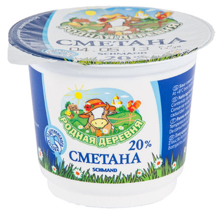 Rodnaya Derevnya crème fraîche 20% 250g