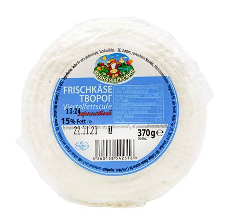 Rodnaya Derevnya Fromage Blanc 15% 370g à pâte molle