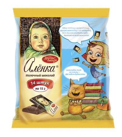 Carreau de chocolat "Alyonka" KO 14St x 15g