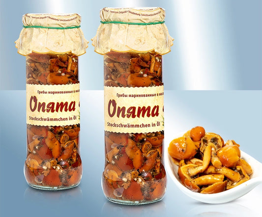nameko mushrooms marinated in oil
