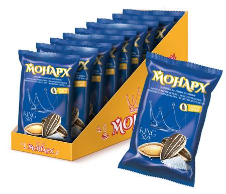 "Monarkh King" Graines de tournesol rayées salées grillées 300g