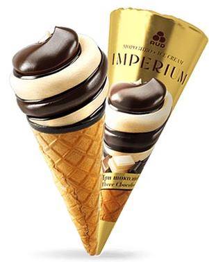 Imperium Ice cream Rozhok Three chocolates 100g