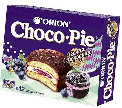 Orion Cookies Choco-Pie with black currants 12x30g