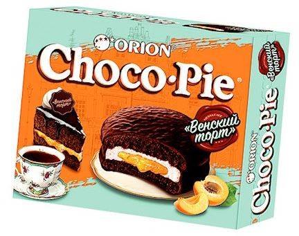 Orion Cookies Choco-Pie with apricot filling 12x30g