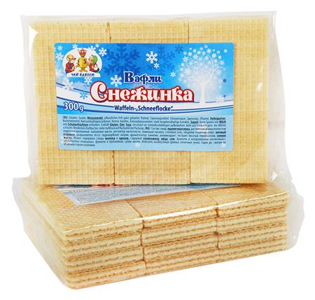 "Chai vdvoem" Gaufrettes Snezhinka 300g