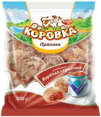 Pain d'épices "Korovka" fourrés au lait concentré 300g RF