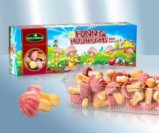 Biscuits with a strawberry tasted glaze