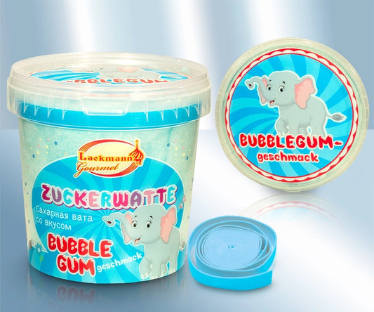 Cotton candy with bubblegum flavour