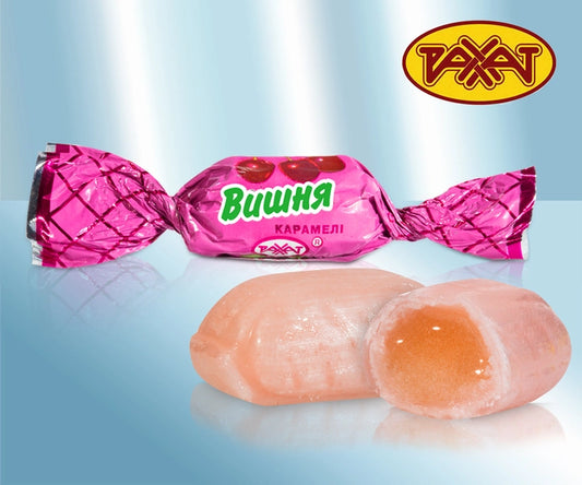 Caramel with flavour and filling