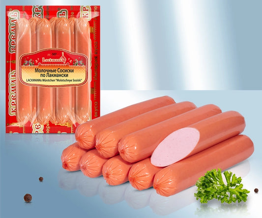 Meat sausages Molotschnije Sosiski