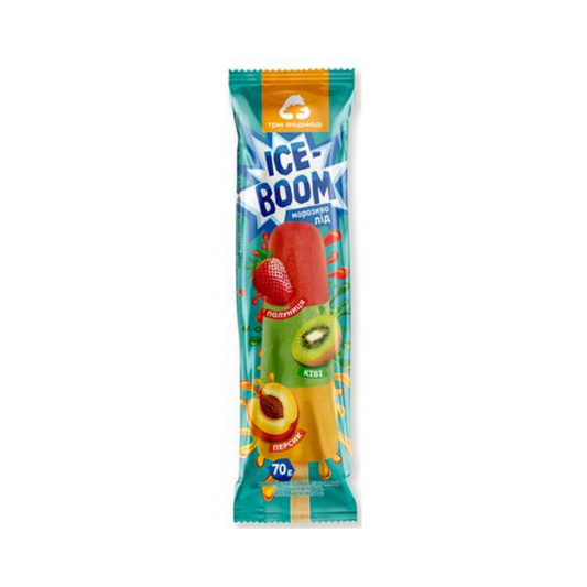 3 Medvedya “Ledyanoy bum” Strawberry-Kiwi-Peach 70 g