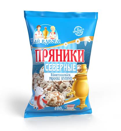 "Chai vdvoem" Pain d'épices "Severnye" 400g
