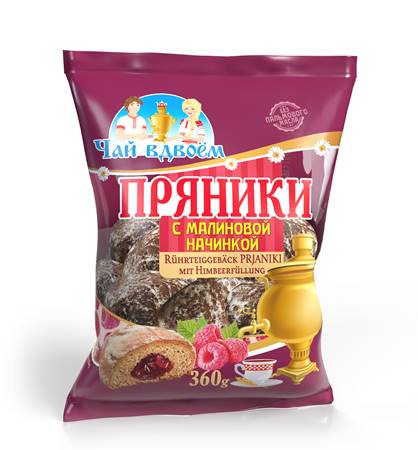 "Chai vdvoem" Pain d'épices 360g fourré à la framboise