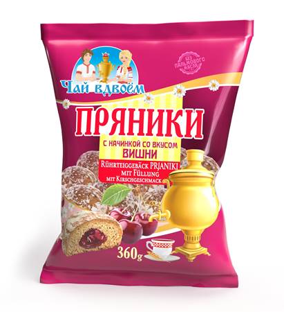 Chay vdvoyom Pains d'épice fourrés aux cerises 360 g