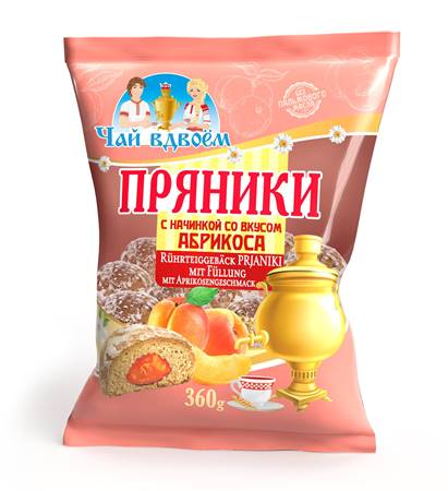 Chay vdvoyom Pains d'épice fourrés aux abricots 360 g