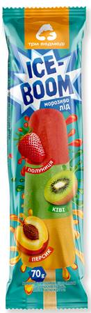 3 Medvedya " Ledyanoy bum " Fraise-Kiwi-Pêche 70 g