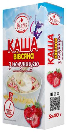 Bouillie d'avoine aux fraises 40 g (5 pcs.)