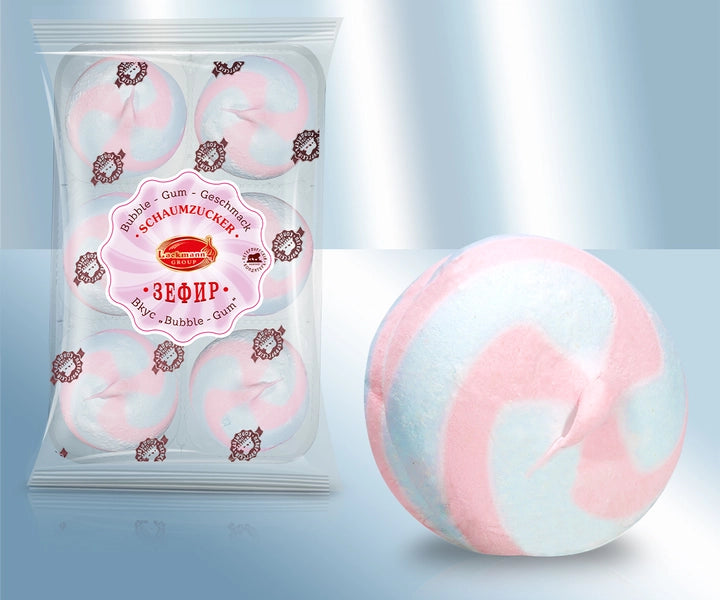Marshmallows with bubble gum flavour
