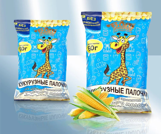 Sweet corn sticks with condensed milk flavor