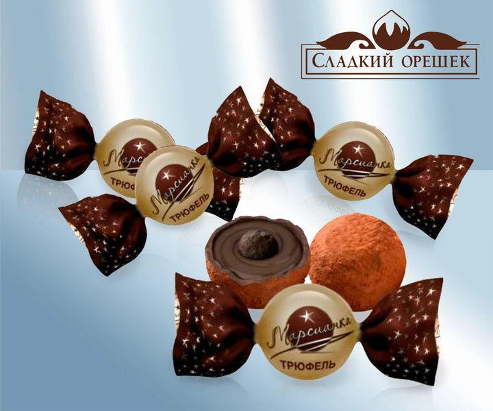 Three-layer confectionery with truffle-style