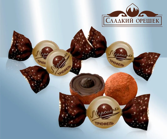 Three-layer confectionery with truffle-style