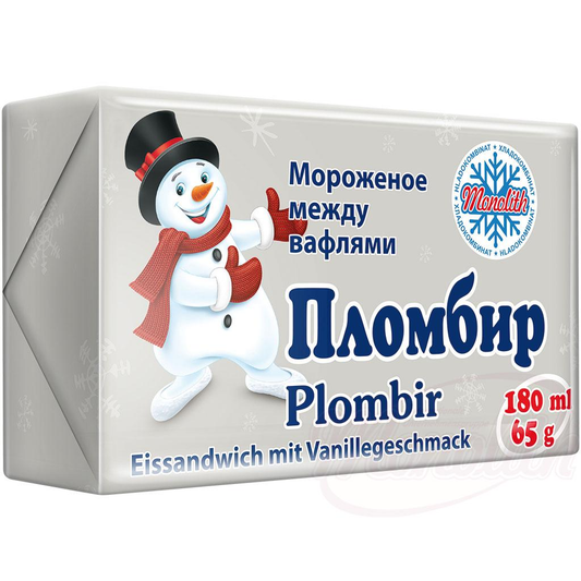 Sandwich glacé à la vanille Plombir