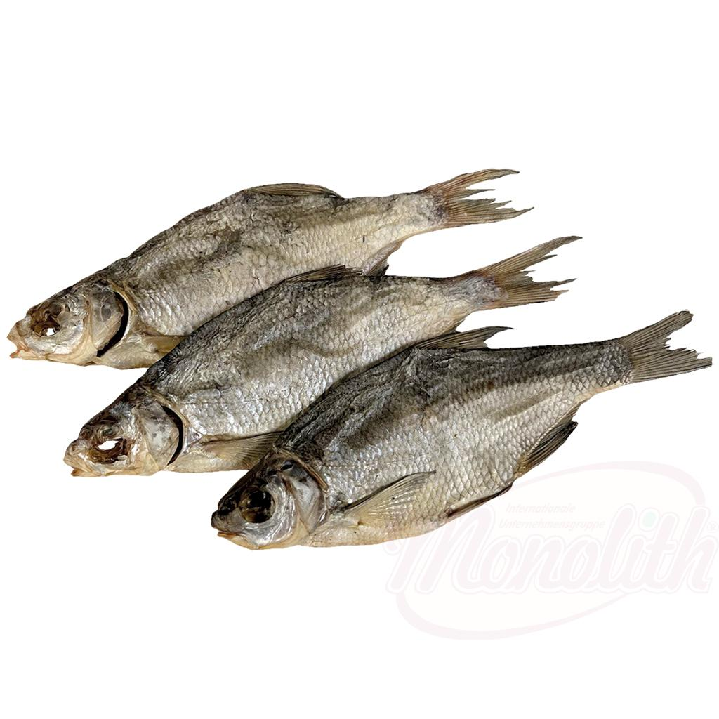 Brème bordelière (Blicca bjoerkna) non éviscérée, salée et séchée.