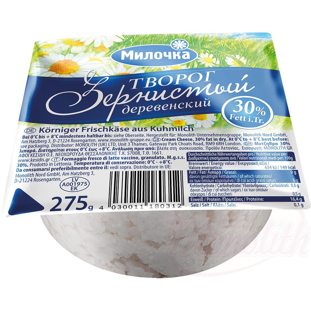 "Fromage à la crème" "Tvorog derevenskij" "30% de graisse i.Tr."