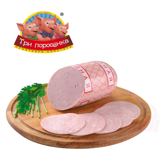 Saucisse de viande "Tchaïnaïa" simple, avec garniture de lard, eau potable et fécule de pomme de terre