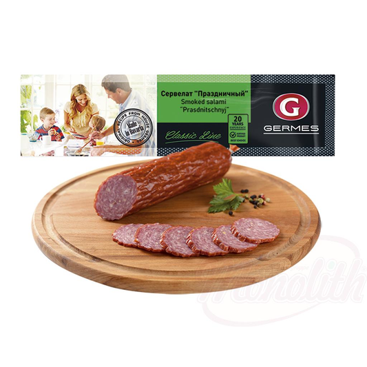 Salami cuit "Servelat Prasdnitchnyj", fumé à chaud