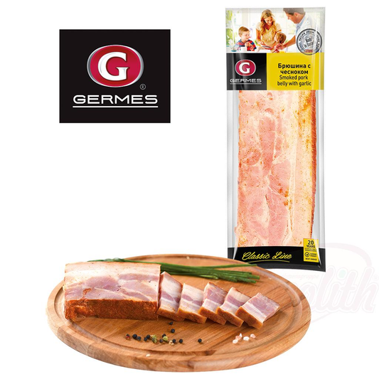 Poitrine de porc à lail "Brjuschina s tschesnokom", salée