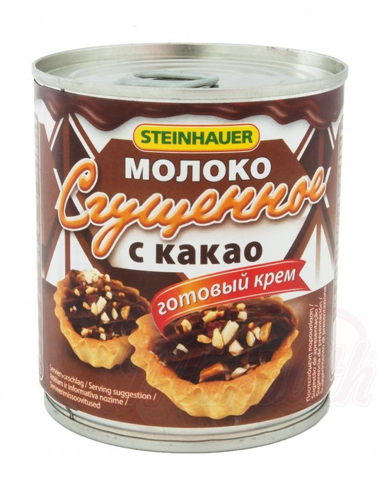 Produit à base de lait condensé sucré "Sguschönka" avec cacao maigre