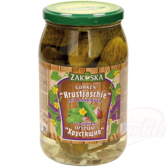 Огурцы маринованные "Хрустящие" с чесноком
