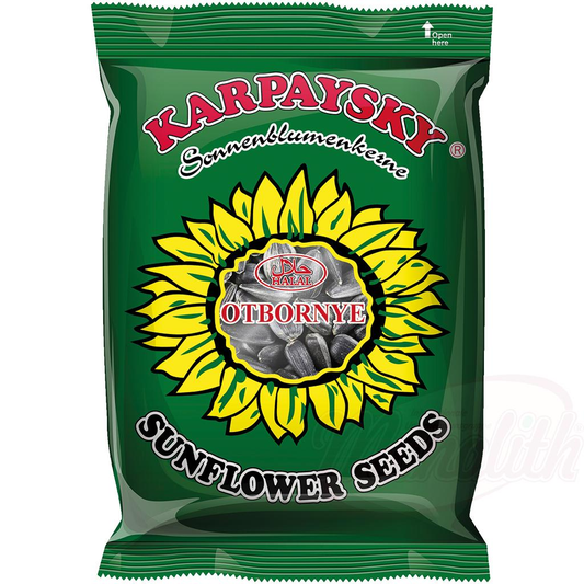 Graines de tournesol noires grillées avec coque Karpaysky otbornye