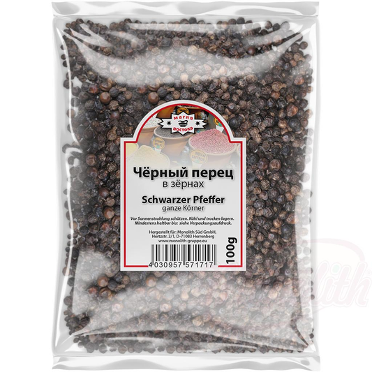 Poivre noir en grains entiers