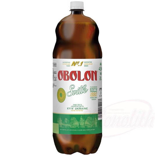 Пиво «Оболонь» прозрачное пастеризованное, крепостью 4,5% об.