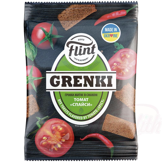Snacks au pain de seigle cuit au goût de « tomate épicée »